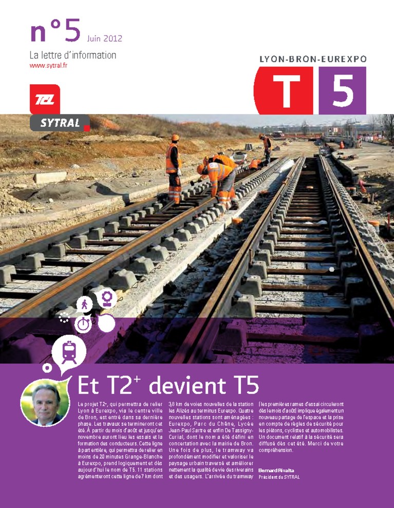 Tram T5 - Lettre d'information n°5 - juin 2012