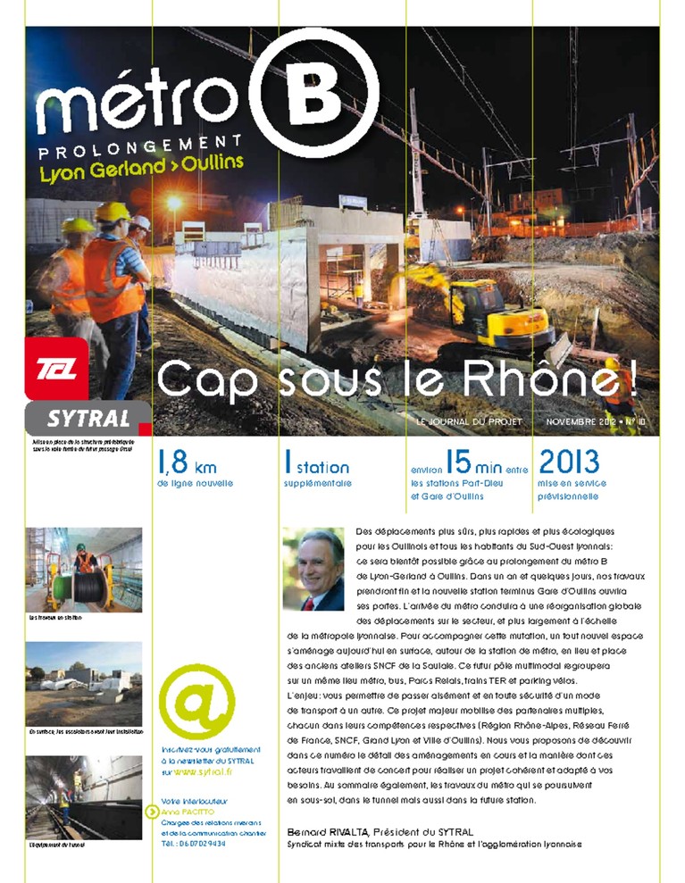Métro B Journal Cap sous le Rhône n°10 - spécial pôle multimodal