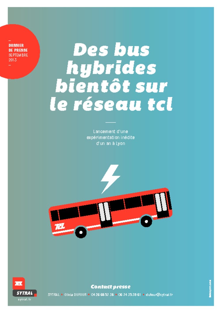Bus hybrides sur le réseau TCL : dossier de presse