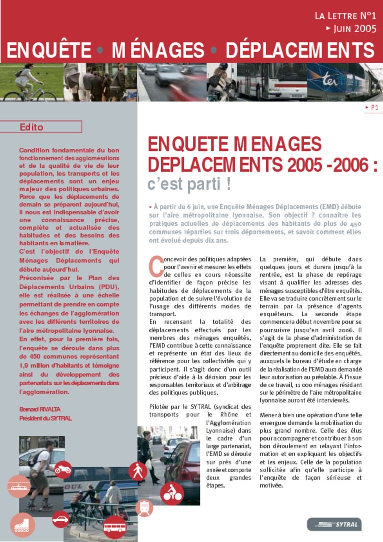 EMD - Lettre n°1 (juin 2005)