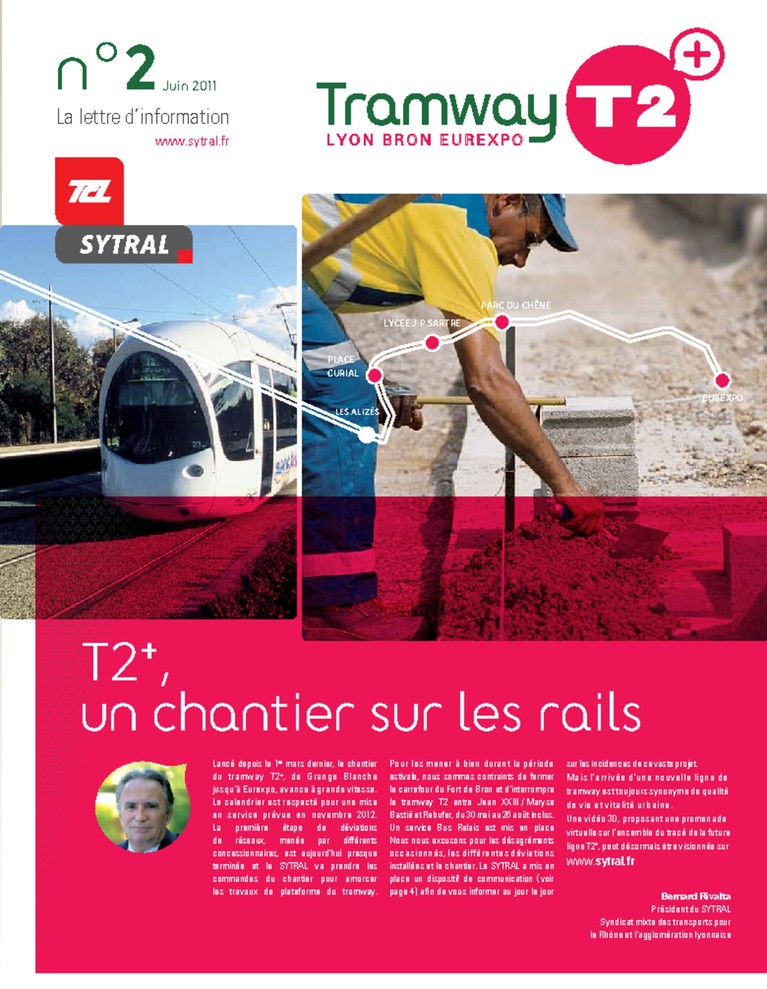 Tram T5 (T2+) - Lettre d'information n°2 juin 2011