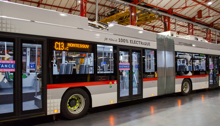 Le premier trolleybus nouvelle génération arrive sur la ligne C13